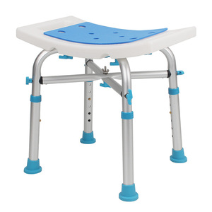 Foshan Heavy Duty Shower Chair <b>With</b> <b>Back</b> Aluminum Alloy Bath <b>Stool</b> Non Slip For Elderly Bathroom Safety Equipment - Product Image 2