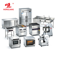 Kompor Masak Monoblok Komersial Desain Dapur Lengkap yang Dibuat Sesuai Pesanan untuk Peralatan Masak Restoran Profesional