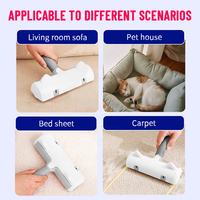 Rouleau de nettoyage auto-nettoyant en plastique de qualité supérieure pour enlever les poils d'animaux, brosse à peluches, outil de toilettage pour chats et chiens