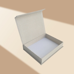 Emballage de boîte-cadeau en papier de couverture en lin de luxe Offres Spéciales sur mesure Boîte en papier de haute qualité avec couvercle magnétique - Product Image 4