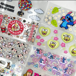 Autocollants personnalisés en PET pour gobelets, motif dessin animé, impression UVDTF durable, imperméables, lavables, en vrac, souples, directement de l'usine - Product Image 2