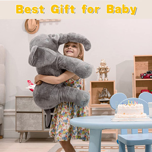 Bé Hoạt Hình Con Voi Nhồi Bông Động Vật Màu Xám Sang Trọng Voi Mềm Đồ Chơi Trước Khi Đi Ngủ Bản Gốc Voi Mềm Đồ Chơi Sang Trọng - Product Image 5