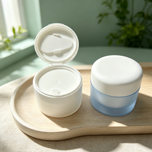 Pot en PP givré personnalisé de 50/100/200 ml, à double paroi et à large ouverture, pour crème cosmétique, crème pour le visage, gommage corporel - Product Image 3
