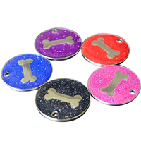 Logotipo personalizado de fábrica Sublimación en blanco Nombre de Mascota de metal Id Código QR Etiqueta de perro para grabar collar Etiquetas de perro Acero inoxidable