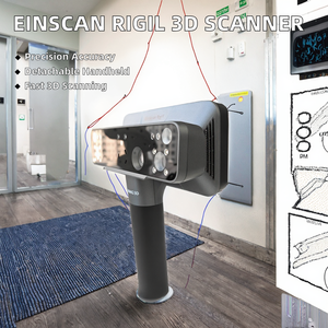 Scanner laser haut de gamme Shining 3D Einscan Rigil Freescan pour voitures, pièces industrielles, impression 3D, numérisation de personnes, conception inverse, fichier CAO - Product Image 2