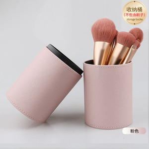 Makeup Brush Holder With Lid <b>Large</b> Capacity Cosmetic Storage Desktop Organizer <b>Plastic</b> Makeup Brush Storage <b>Box</b> - Product Image 3