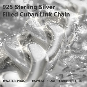 5 मिमी/3 मिमी वास्तविक <span class=keywords><strong>24k</strong></span> सोना प्लेटेड क्यूबन लिंक चेन गहने उपहार 925 स्टर्लिंग चांदी से भरी स्टेनलेस स्टील हार पुरुषों के लिए - Product Image 5