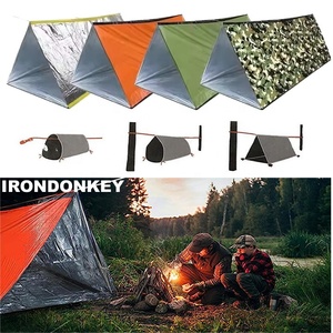 IRONDONKEY 150*240CM abri d'urgence 2 PersonTent <span class=keywords><strong>survie</strong></span> Camping randonnée d'urgence Tube tente - Product Image 6
