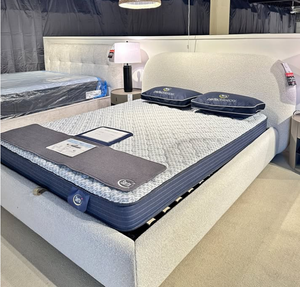 Tùy Chỉnh Sang Trọng Đồ Nội Thất Nhà Giường Nữ Hoàng Kích Thước Vua Kích Thước Boucle Vải Thủy Lực Khí Nâng Giường <span class=keywords><strong>Cal</strong></span> Vua Giường Gỗ Với Lưu Trữ - Product Image 3