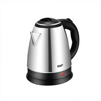 Bouilloire électrique en acier inoxydable RAF conforme aux normes UE/US, 20 L, 2500 W, ébullition rapide, intérieur sans BPA, base pivotante à 360°