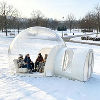 Dôme gonflable transparent en PVC sur mesure pour glamping, idéal pour hôtels, resorts, camping en plein air et événements à louer