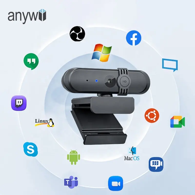 إلكترونيات المستهلك Anywii والاتجاهات الجديدة USB كاميرا ويب HD P كاميرا ويب PC كاميرا ويب مع ميكروفون