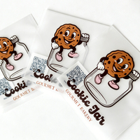 Sacs d'emballage personnalisés en plastique laminé de qualité alimentaire, transparents, thermoscellables, pour beignets, biscuits et gâteaux individuels