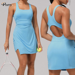 Set di abbigliamento sportivo estivo da 2025 Tennis e Golf per donna gonne sportive blu abito intero abito da donna - Product Image 1