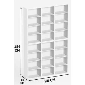 Librería Ajustable Imre de 24 Estantes, Gran Capacidad, Estilo Nórdico Minimalista, para Muebles de Biblioteca - Product Image 3