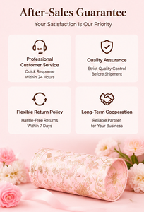 <b>Pink</b> Cylindrical <b>Gift</b> Container Quality Paper Flower Print Protective Interior Beauty Products Accessories Packaging Tube - Product Image 6