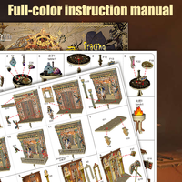 Kit de Maqueta de Librería del Antiguo Egipto, Escena en Miniatura para Armar, Rompecabezas 3D Cortado con Láser, Decoración para Estantería, Regalo para Adultos y Coleccionistas