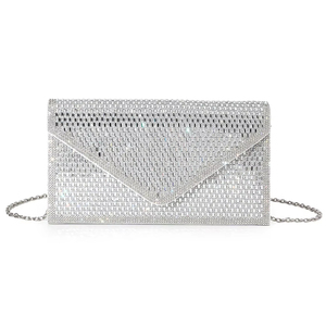 Bell Trendy Famous Brand Square Polyester Sparkling Rhinestone-studded Evening <b>Clutch</b> Bag Women Envelope Wholesale <b>Wedding</b> - Product Image 2