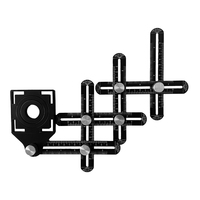 Règle de mesure et de positionnement pliable en aluminium multi-angles, outil de poinçonnage pour plancher en bois, outils de machine, bricolage, OEM, ODM, personnalisé