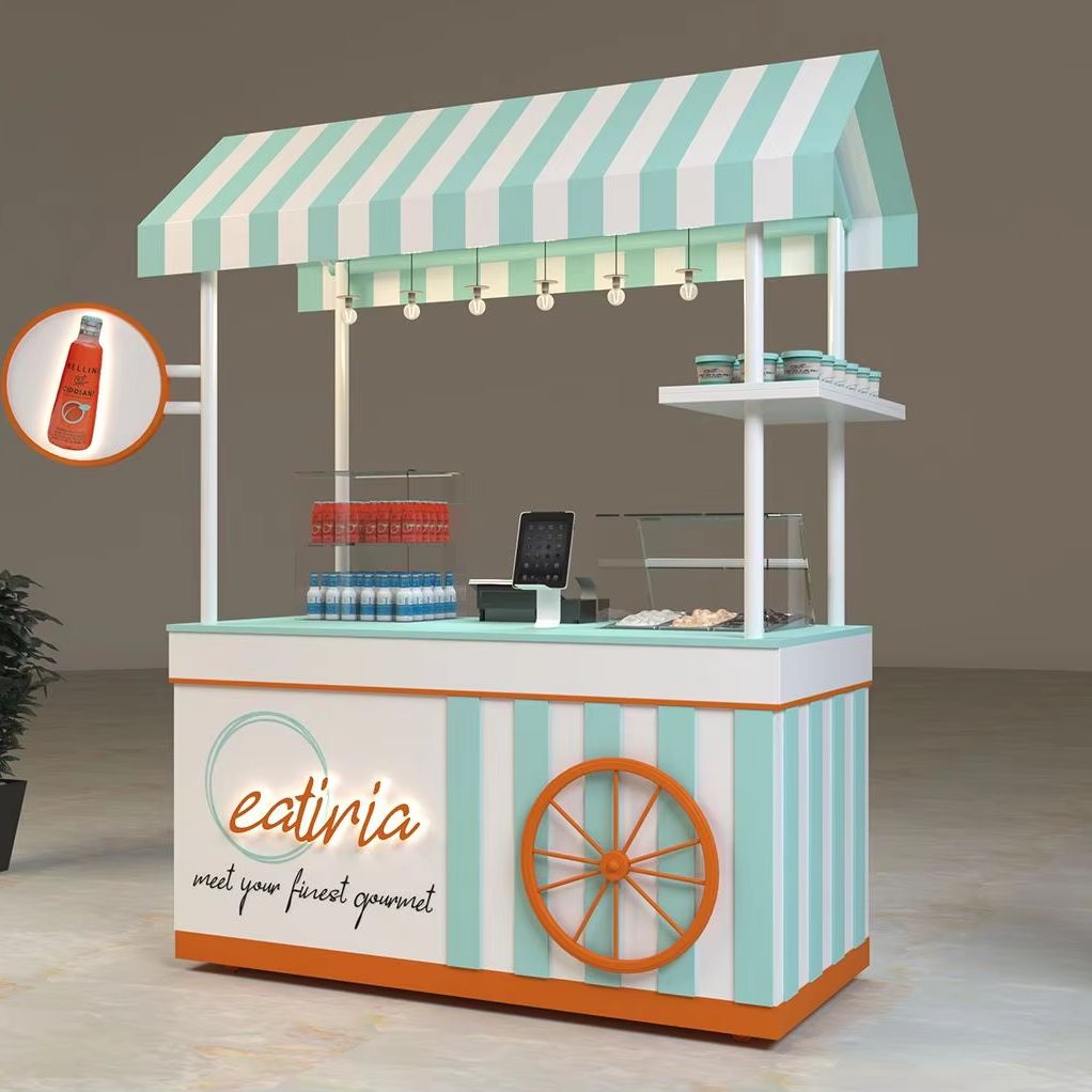 Food Court Cap Mall Mall Hat Kiosks Stylish Functional Display