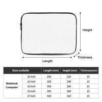 11 "-17" sac de protection pour ordinateur portable impression gratuite étui pour ordinateur portable à sublimation vierge antichoc