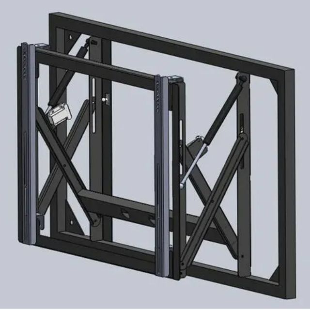 75" Video Wall LCD Wall Mount Bracket Hydraulic Support Pushing in and Out Easier