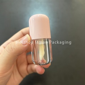 ISMAN Kids 4ml Tube de brillant à lèvres rose en forme de capsule, grand applicateur, flacon vide en plastique, vente en gros, logo personnalisé, marque privée, professionnel - Product Image 5