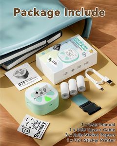 D20 <b>Mini</b> Sticker <b>Printer</b> for Connection Pocket <b>Label</b> Maker 57mm Instant Print for Daily Recording Text Printing in Stock - Product Image 6