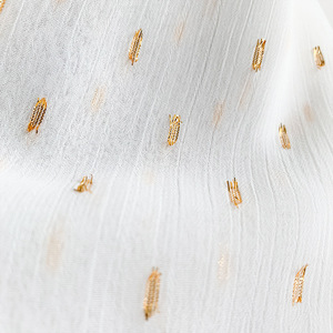Tessuto in Chiffon Crepe 100% Poliestere Traspirante con Filo Dorato e Ritagli <span class=keywords><strong>per</strong></span> Abbigliamento - Product Image 1