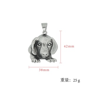 Collar con Colgante de Perro Dachshund Vintage al por Mayor, Colgantes de Animales de Acero Inoxidable Chapados en Oro de 18K - Product Image 4