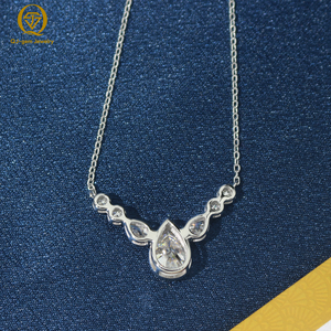 Collar de Moda con Colgante de Siete Diamantes en Forma de Pera, Cadena con Dijes Redondos y en Forma de Lágrima, Joyería de Oro para Mujer, Regalo para Uso Diario - Product Image 2