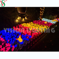 DMX/SPI Pixel RVB Animé Fleur Artificielle Led Rose Lumières pour Vacances En Plein Air Jardin Parc Décoration
