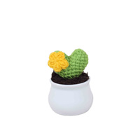 LOVE Cactus Petite plante en pot, plante artificielle au crochet, décoration de bureau et de voiture