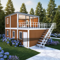 Maison conteneur pliable prête à l'emploi, bureau mobile préfabriqué de luxe moderne avec électricité préinstallée