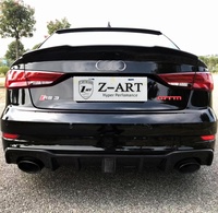 Z-ART 2017 2019 Audi RS3 Kit carrosserie en fibre de carbone Aileron arrière pour amélioration des performances et accessoires de tuning extérieur