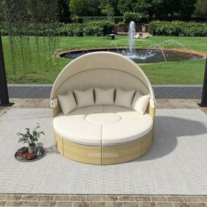 Tumbona de Ratán Sintético para Exteriores, Resistente al Agua, de Alta Calidad, con Protección Solar, para <span class=keywords><strong>Piscina</strong></span>, Playa o Jardín - Product Image 4