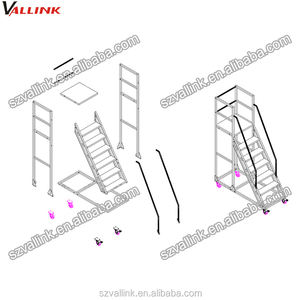 <span class=keywords><strong>3</strong></span> eter Teel latform ollolling afety adadders para arehouse - Product Image 5