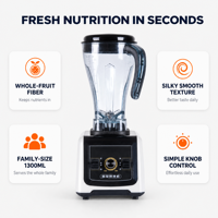 Robot culinaire professionnel 4/6 lames pour broyer la glace, mixeur, blender pour smoothies, 1500W, 5 vitesses, pour usage domestique et en camping-car