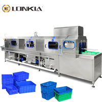 Laveuse de cage en plastique volaille cochon canard poulet cage panier caisse lavage machine de nettoyage