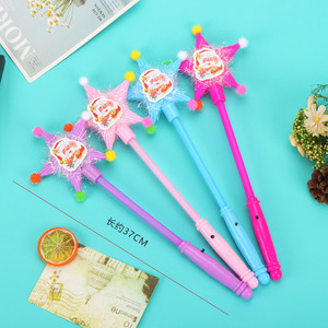 Bâtons lumineux en forme d'étoile de Noël, accessoires de fête clignotants en plastique pour les jeunes, commande manuelle, alimentés par piles, bâtons lumineux - Product Image 3