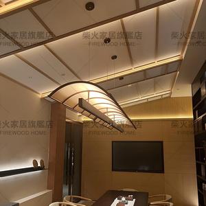 โคมไฟเพดานดีไซน์เนอร์สำหรับร้านอาหาร แบบยาว ขั้ว E27 ควบคุมด้วยสวิตช์ เหมาะสำหรับห้องน้ำชา โรงแรม บาร์สไตล์ญี่ปุ่น และเคาน์เตอร์บาร์ - Product Image 5