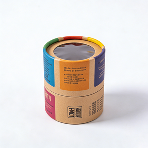 OEM ODM Custom Cylinder Paper Packaging With Transparent <b>Window</b> Durable Round Tube For Food Cosmetic Gift Packing - Product Image 4