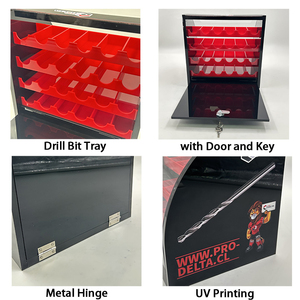 Espositore da banco per negozio al dettaglio, dispenser per punte da trapano, espositore da tavolo in acrilico per utensili con serratura - Product Image 3