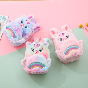 kawaii Cartoon Plush Small Schoolbag Cute Casual Backpack for Girls with Children's Storage Bag Promotional Item