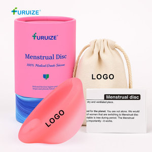 Disco <span class=keywords><strong>Menstrual</strong></span> Reutilizable Personalizado al por Mayor, Disco <span class=keywords><strong>Menstrual</strong></span> de Silicona de Grado Médico con Aplicador y Vaso Esterilizador - Product Image 1