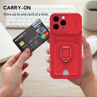 Étui de téléphone avec porte-cartes magnétique, coque de protection antichoc, support rotatif à 360 degrés pour iPhone