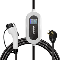 Chargeur EV portable réglable 32A Type 1, câble de charge EVSE intelligent de niveau 2 16A, contrôle par application, 110V-240V, IP66, CE, FCC, Type 1 EVSE