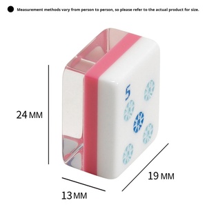 Premium Custom Clear Carved Pattern Transparent Crystal Pink American Mahjong Essential for Gifting and <b>Entertainment</b> - Product Image 2