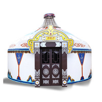 Vente directe usine Tente yourte tipi en PVC et coton 5M 7M 8M 12M pour glamping extérieur, double couche, imperméable, plus de 3000mm, une chambre, 4 saisons