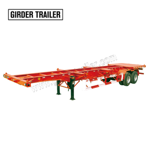 Baru atau Bekas 2 As Roda 20 Kaki 40 Ft Kontainer <span class=keywords><strong>Intermodal</strong></span> <span class=keywords><strong>Chassis</strong></span> 20 Ft Memuat Containet Trail Trailer untuk dijual - Product Image 2